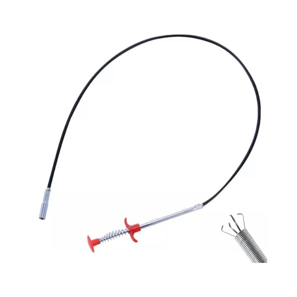 DESTAPADOR DE TUBERIAS CON PINZA 56CM Destapador De Tuberias Con Pinza 56cm