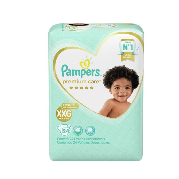 PAMPERS PREMIUM CARE XXG PAQ. X 24 UNIDA única