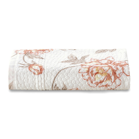 Toalla Baño Estampada Perola Dohler 100% Algodón 70 x 140 cm Flores Coral