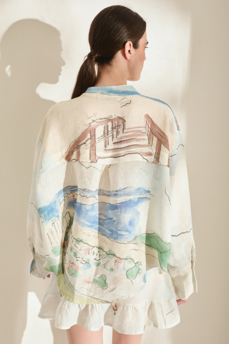 PRE VENTA CAMISA REMO PRINT Agua