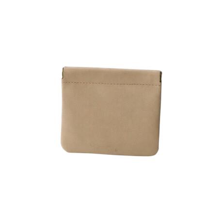 Monedero con cierre de acero Marron