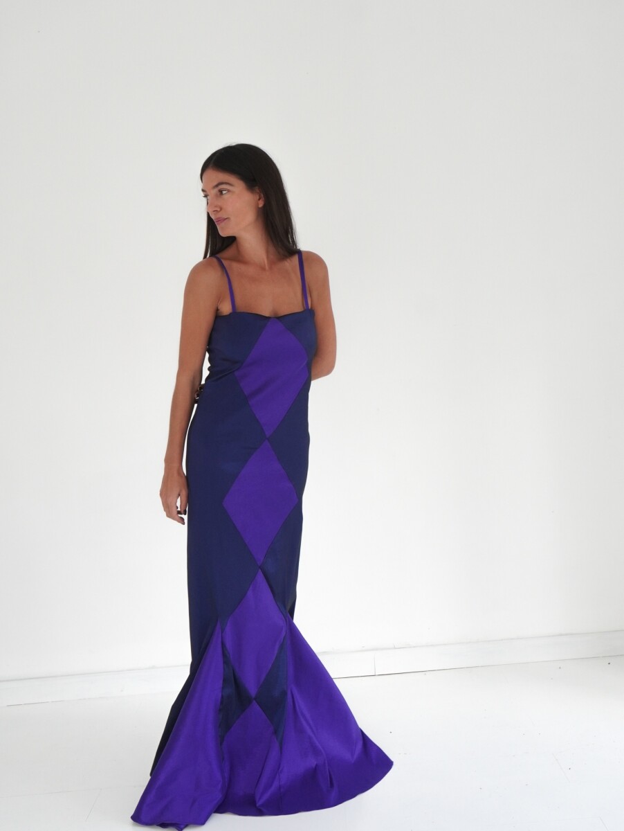 Mermaid Rombo Dress - Azul / Violeta 
