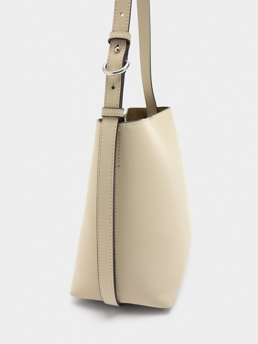 Bolso De Hombro Con Textura Suave crudo