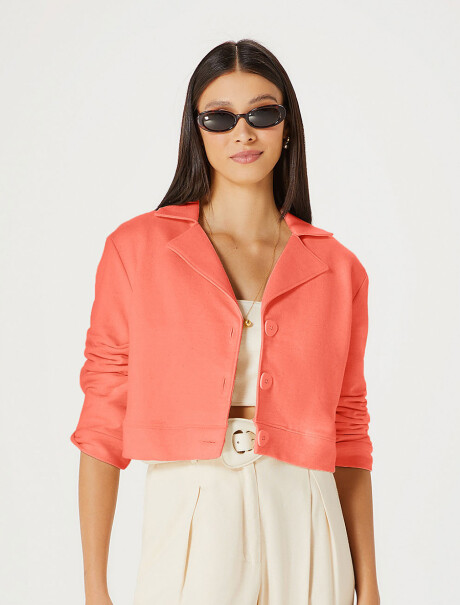 BLAZER CROPPED CON BOTONES NARANJA