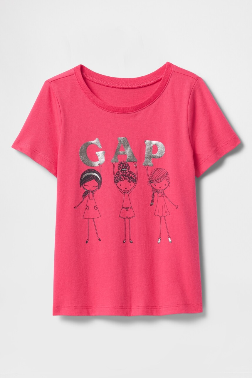 Remera Logo Gap Toddler Niña Raspberry