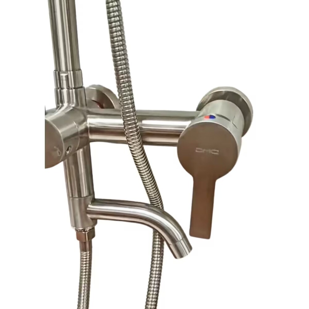 Barral de ducha Monocomando Exterior con transferencia Milano Gris Satinado Barral De Ducha Monocomando Exterior Con Transferencia Milano Gris Satinado