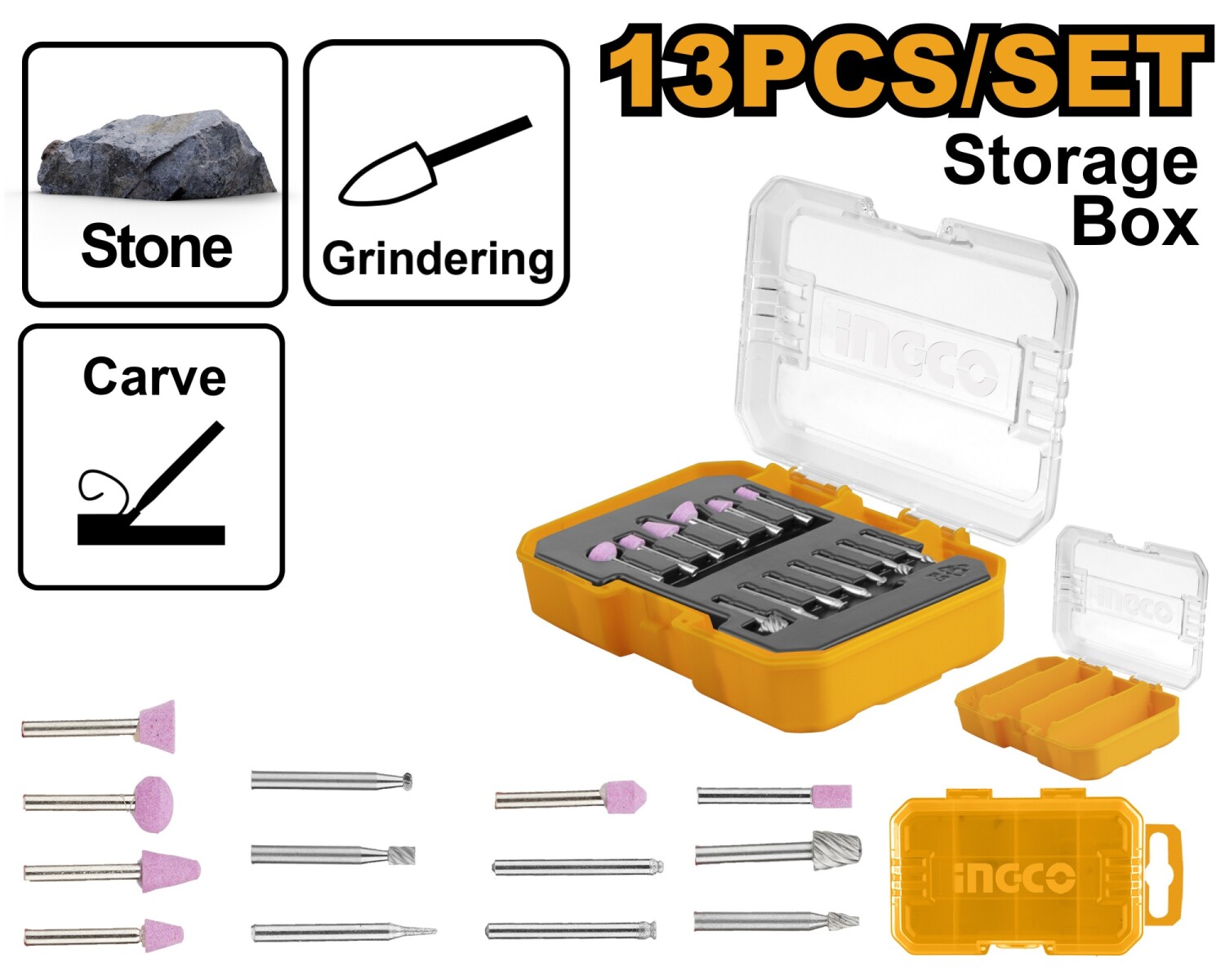 SET 13PCS ACCESORIO MINI TORNO AKMG2013 