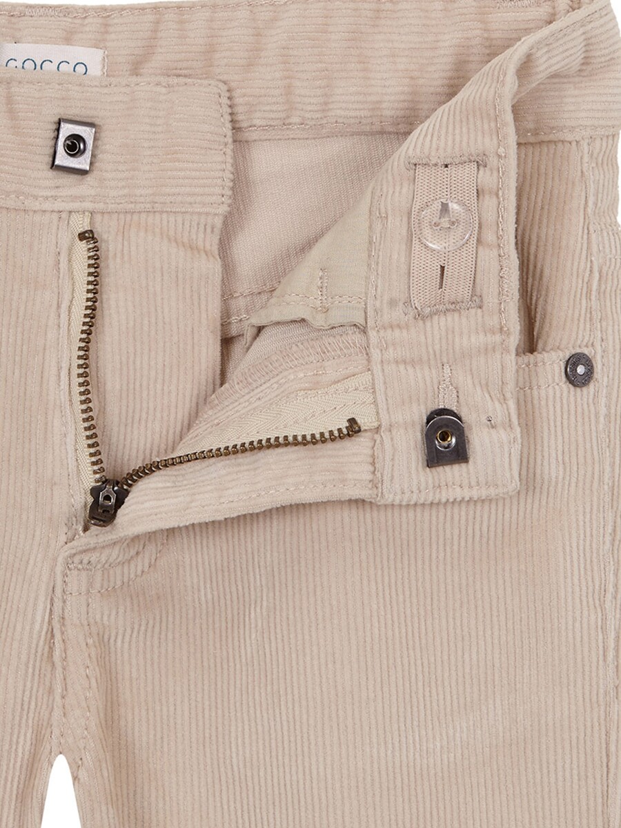 Pantalon 5 Bolsillos De Pana Piedra