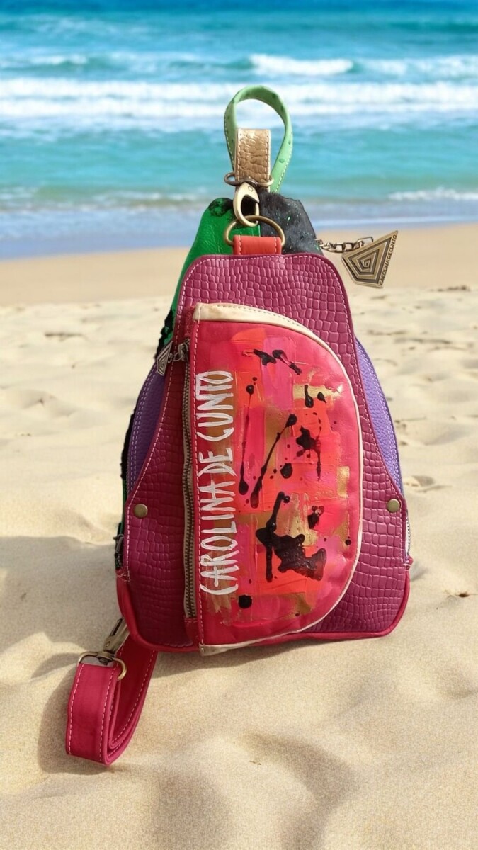 Bandolera Juno Multicolor Con Arte Pintado A Mano. 
