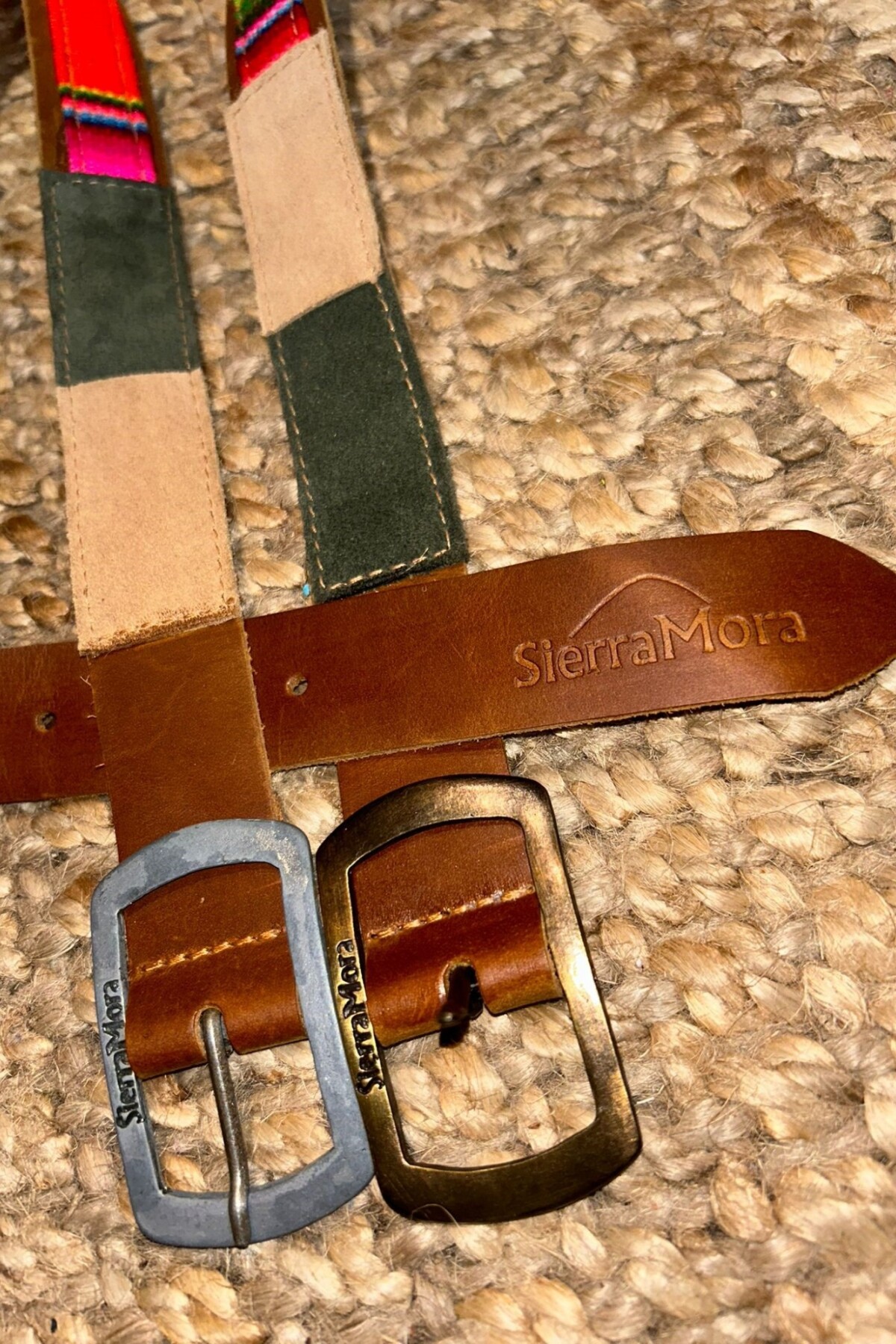Handcrafted Belt Guri Verde/beige