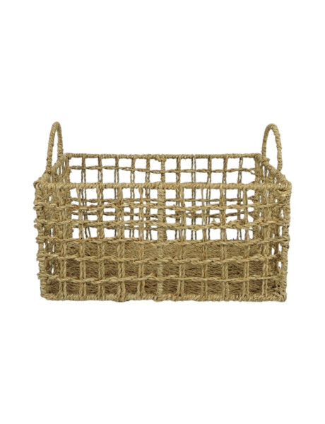 CESTO RECT. C/ASAS 33x23xh17/23CM SEAGRASS NATURAL CESTO RECT. C/ASAS 33x23xh17/23CM SEAGRASS NATURAL