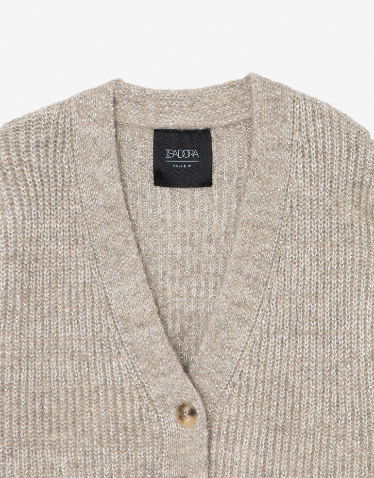 Knitwear Sweaters Cardigan Corto Con Botones - Blanco Crudo