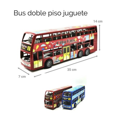 Bus Doble Piso De Juguete 35 Cm Unica