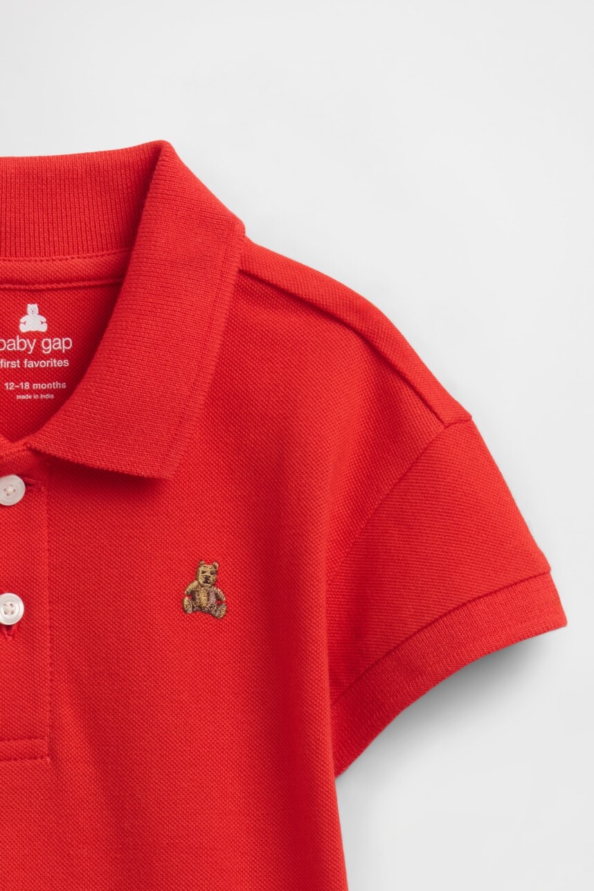 Enterito Polo Manga Corta Bebé Poster Red