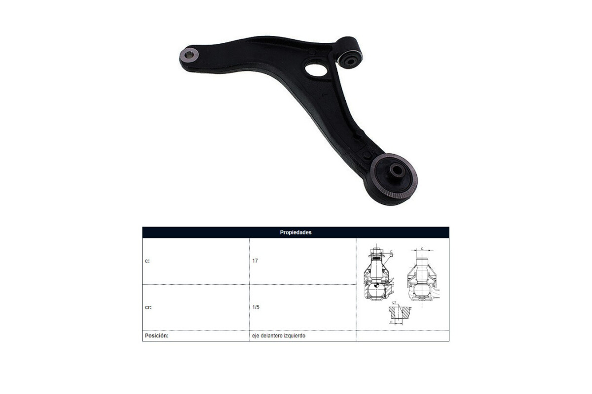 Parilla De Suspension Delantera Renault Master 13-25 Izq Parilla De Suspension Delantera Renault Master 13-25 Izq