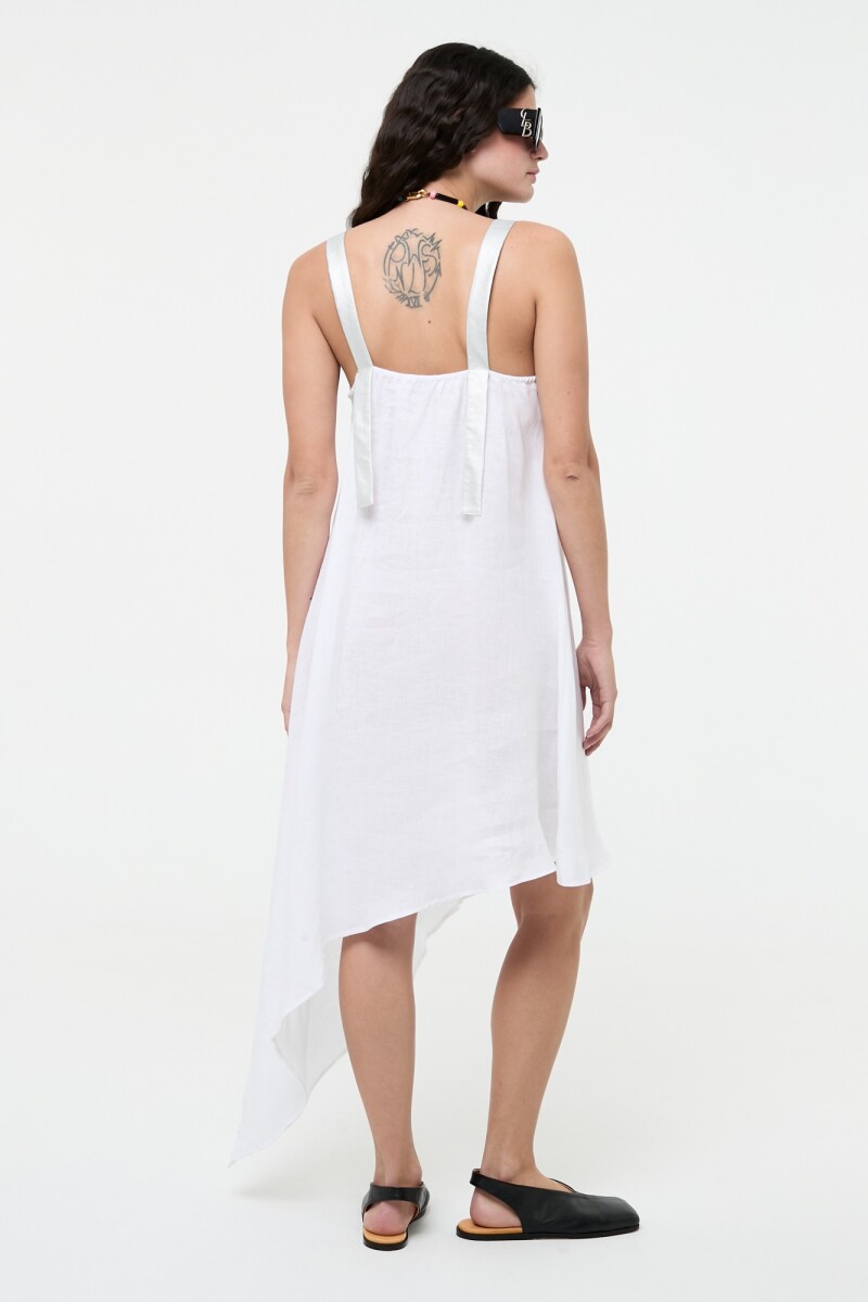 VESTIDO ASIMETRICO Blanco