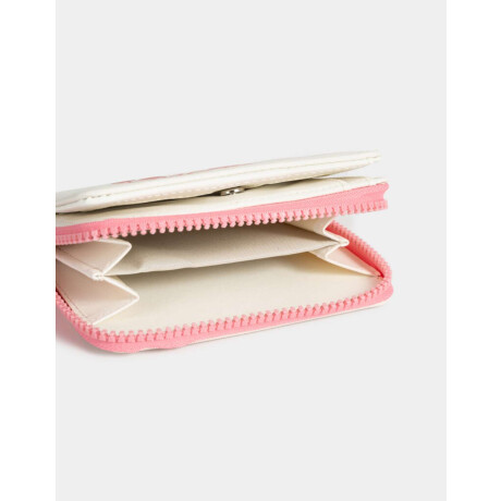 Billetera Cuerina Estampada Blanco Crudo