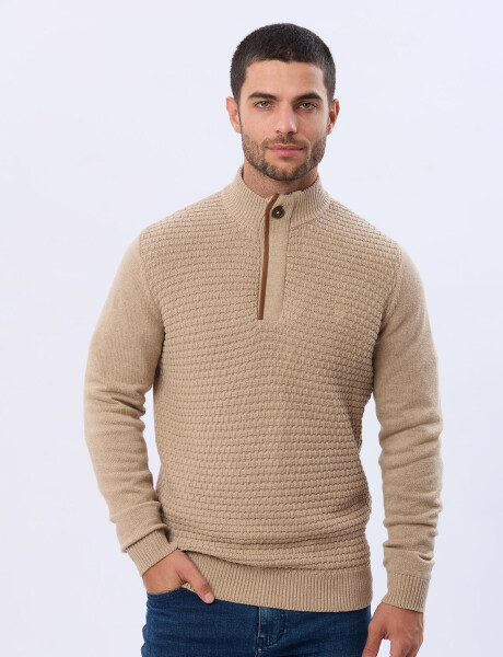 BUZO TEJIDO TEXTURADO Beige