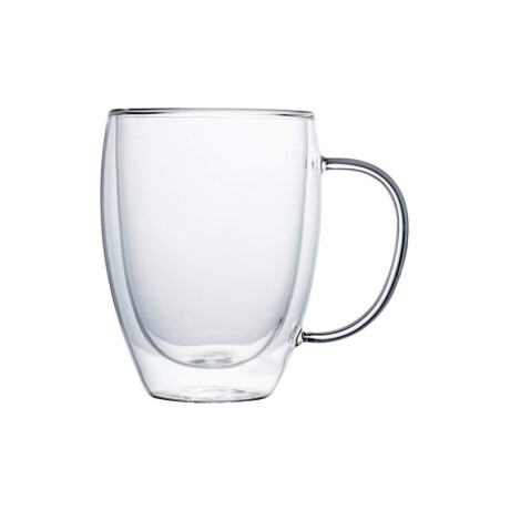 Pocillo doble vidrio con asa 350 Ml Sc