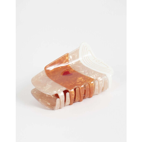 Broche Acrílico Café Latte Combinacion Multicolor