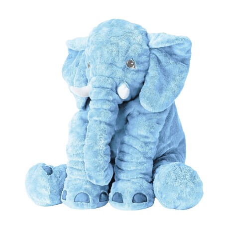 Almohadón de apego elefante de peluche 60x48cm Celeste