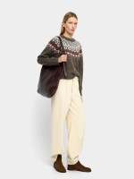 Jersey De Punto Jacquard gris