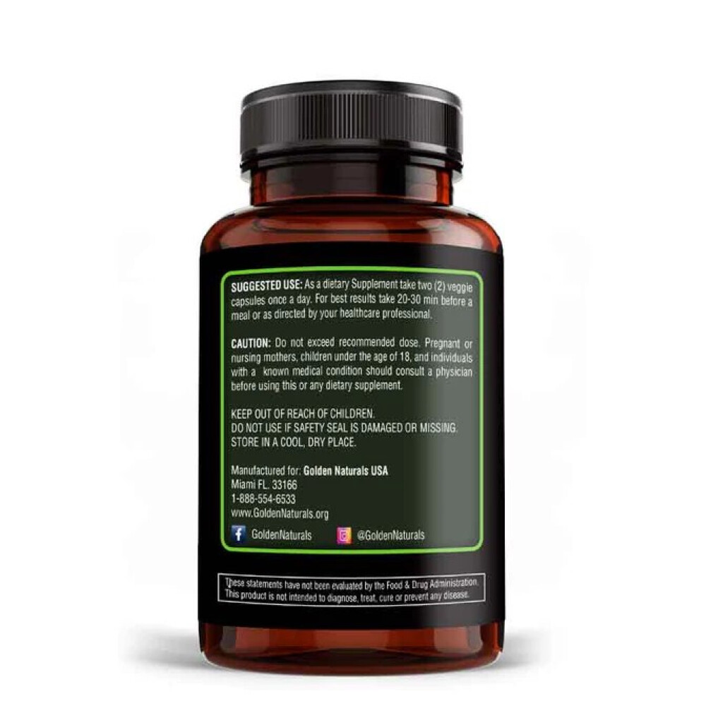 Citrato de Magnesio 1200 mg | 100 Cápsulas Golden Naturals Citrato de Magnesio 1200 mg | 100 Cápsulas Golden Naturals