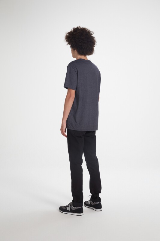 CAMISETA MM MASC PRETO MESCLA