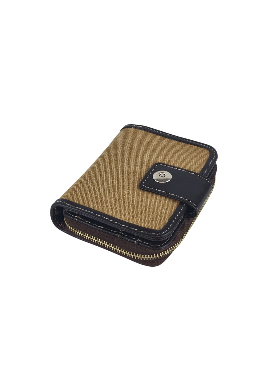 Monedero con tarjetero mediano - beige 