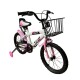 Bicicleta Urbana Infantil Rodada 16 Con Rueditas y canasto Rosa