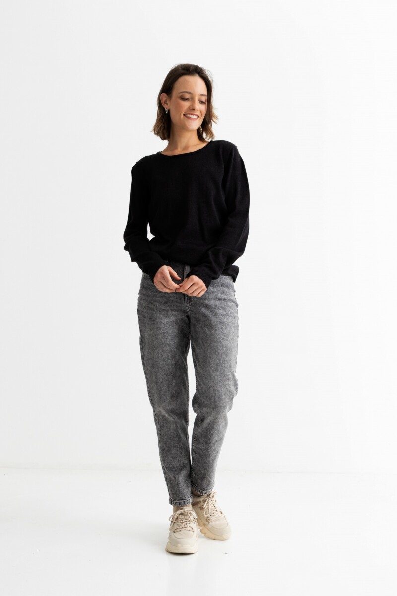 Sweater hilo metálico NEGRO