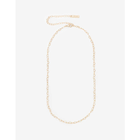 Collar Corto Metal Corazones Dorado