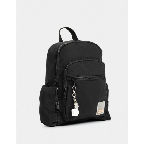 Mochila Urbana Con Charm Negro