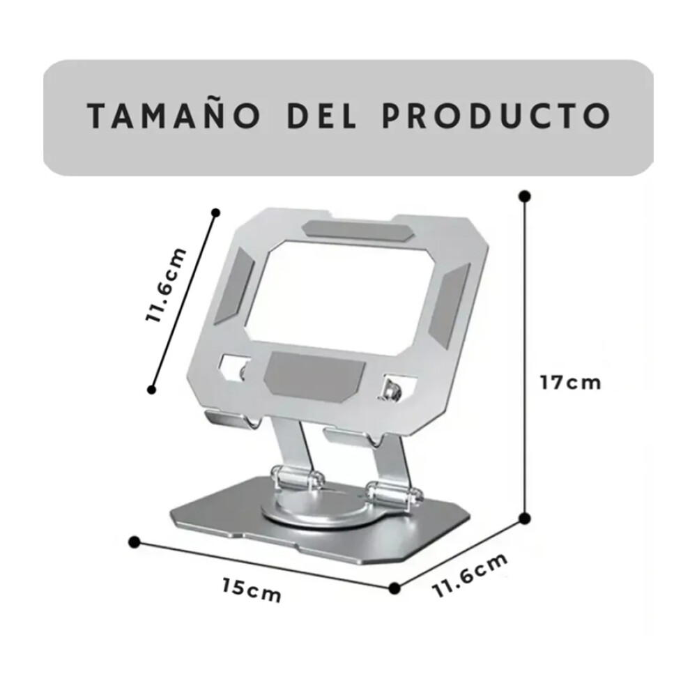 Soporte para Tablet giratorio de aluminio altura regulable Soporte para Tablet giratorio de aluminio altura regulable