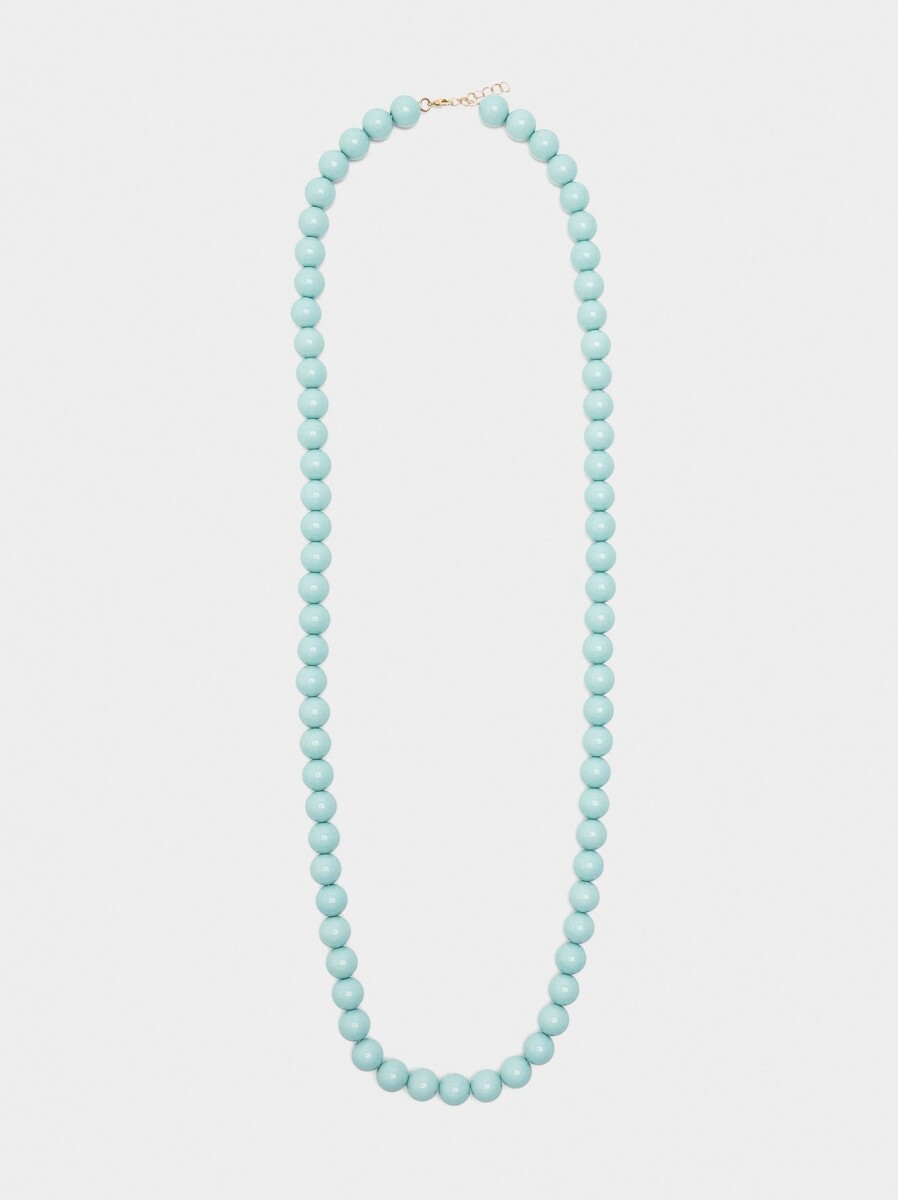 Collar Largo Con Cuentas - verde 