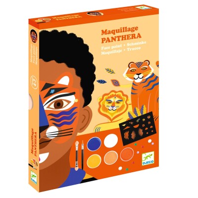 Maquillaje Kit de pintura facial tigre, guepardo, león Djeco Maquillaje Kit de pintura facial tigre, guepardo, león Djeco
