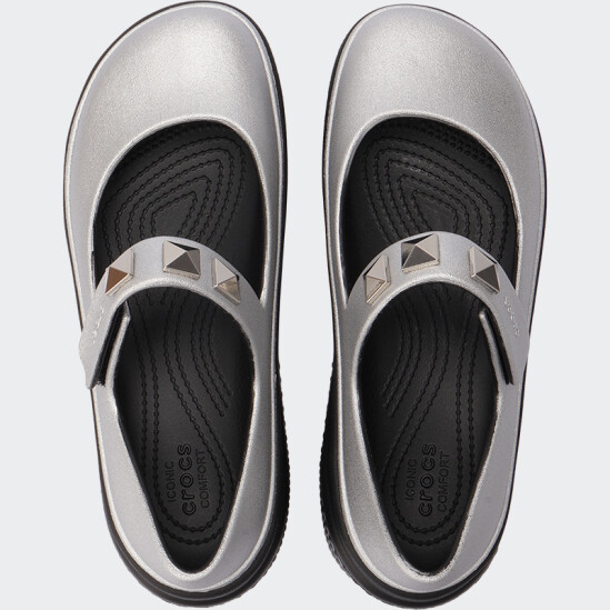Crocs Stomp Metallic Mary Jane Gris