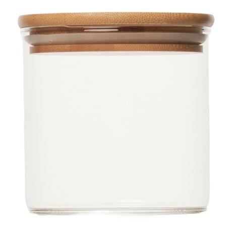 Frasco De Borosilicato Tapa Bambu 630ml Sin Color
