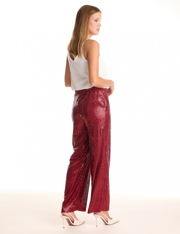 Pantalon Lentejuelas BORDEAUX