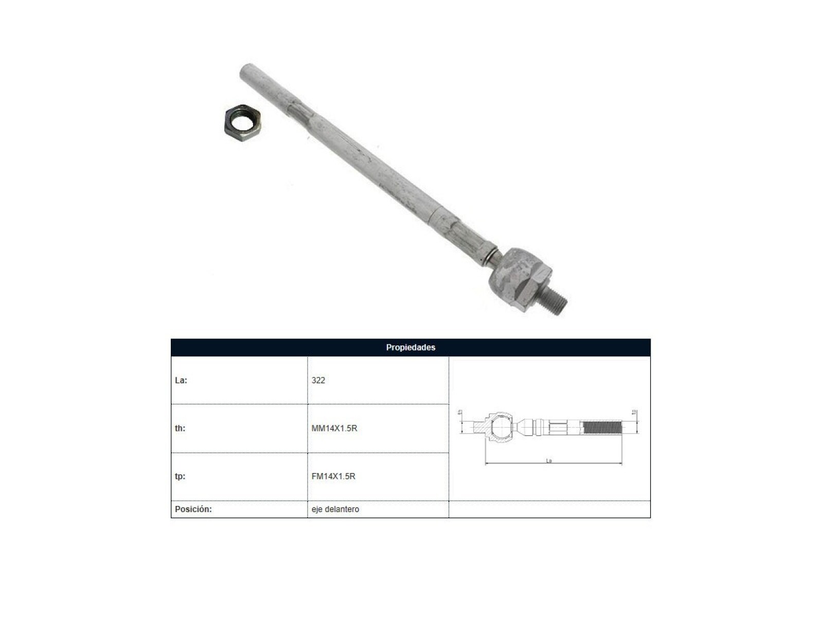 Mate Citroen C4, Peug 307 00-25 Der/Izq 