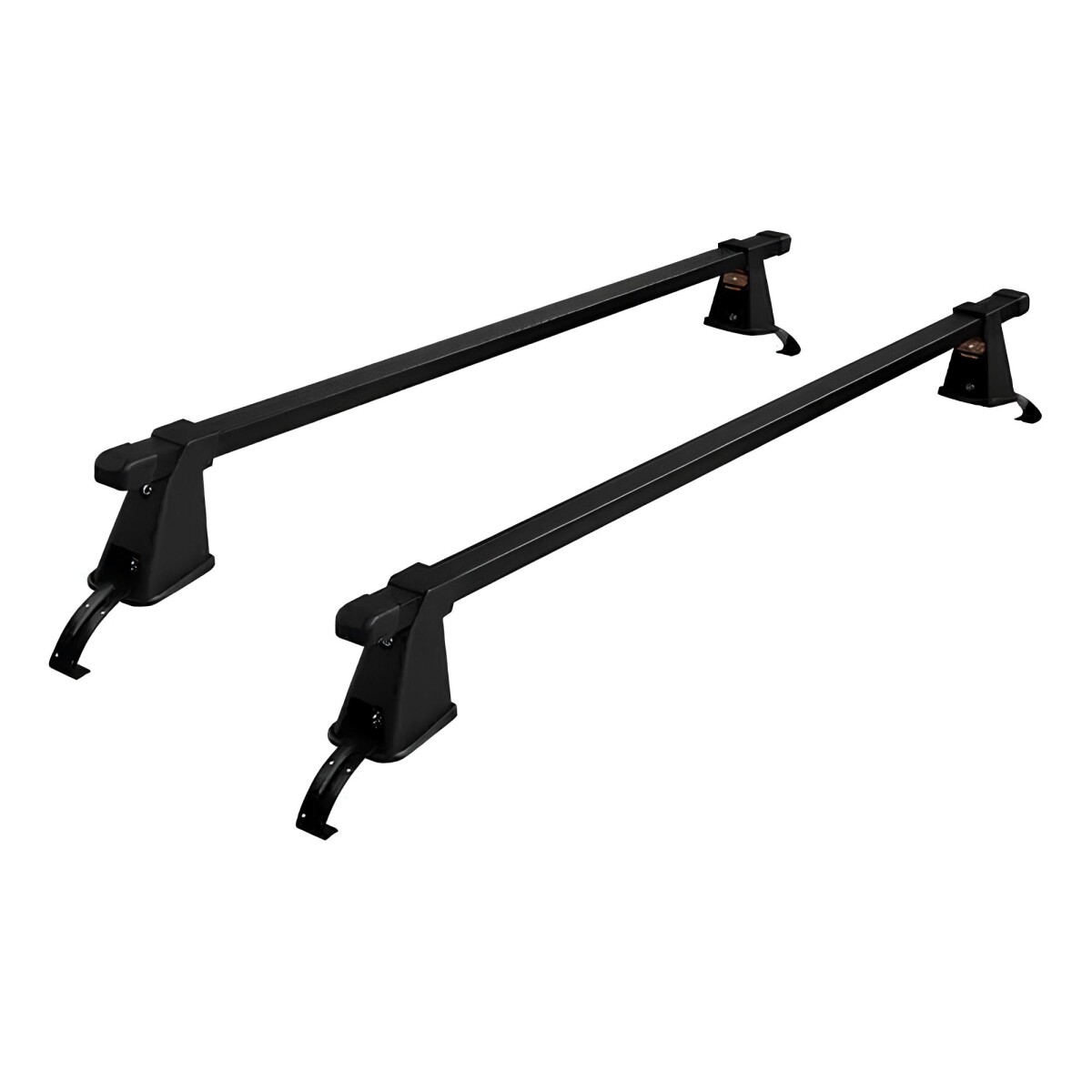 Barras de techo para auto sin gotero - Negro 