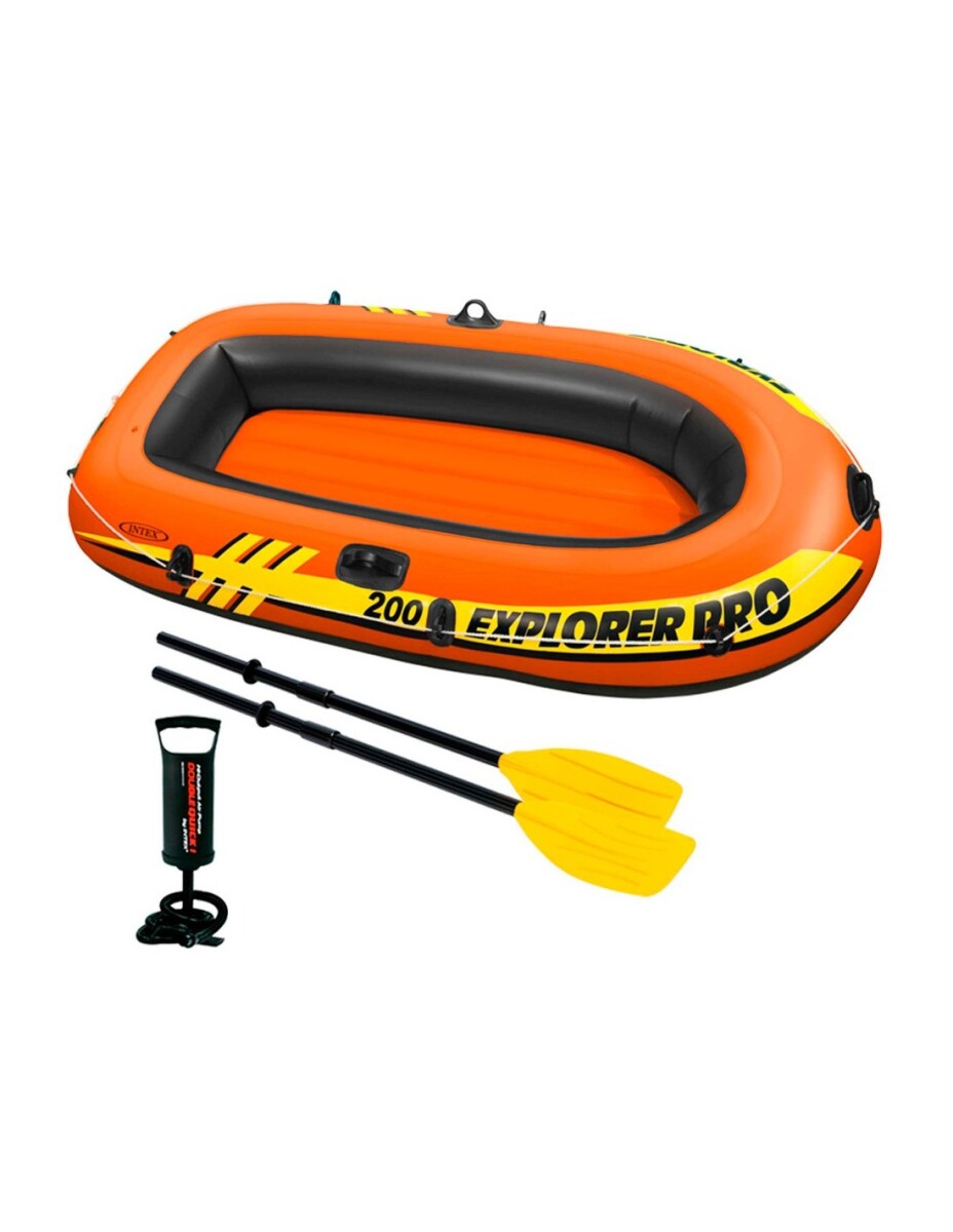 INTEX BOTE GOMÓN INFLABLE EXPLORER PRO 200 SERIE BASIC SET +REMOS +INFLADOR 