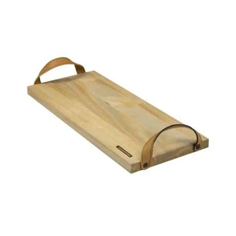 TABLA DE SERVIR CON ASAS DE CUERO SINTETICO 45 X 19 CM 001