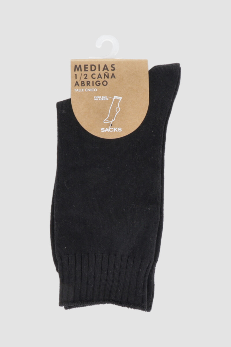 Medias de abrigo en colores lisos Negro