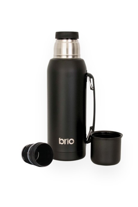 Termo 1 Litro Acero Inox brio Con Pico Cebador Negro