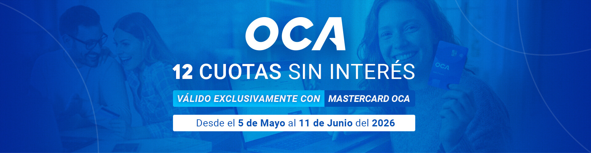 12 cuotas sin interés OCA Mastercard