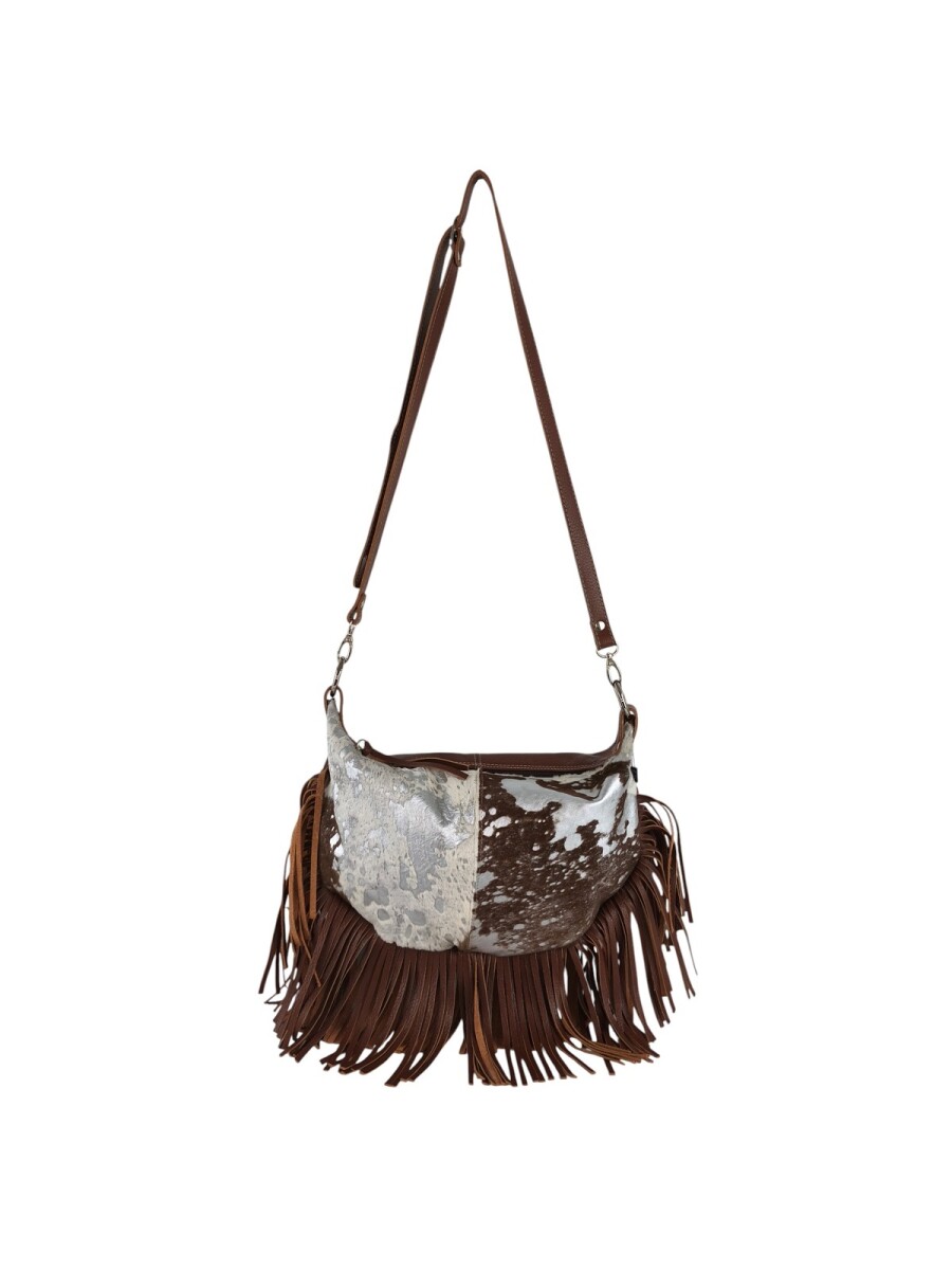 Morral con flecos - Marron 