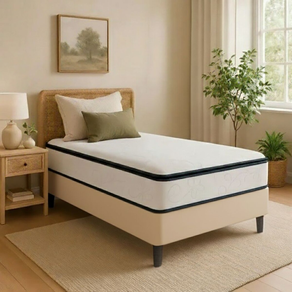 Sommier plaza y media THM Mercury - Beige 