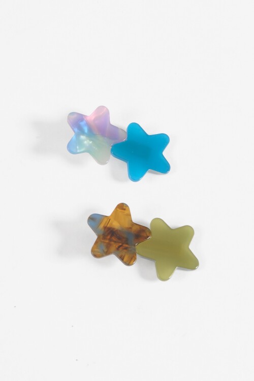 Set de clips estrellas multicolor