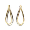 Caravanas duo de oro blanco y amarillo 18k. Caravanas duo de oro blanco y amarillo 18k.